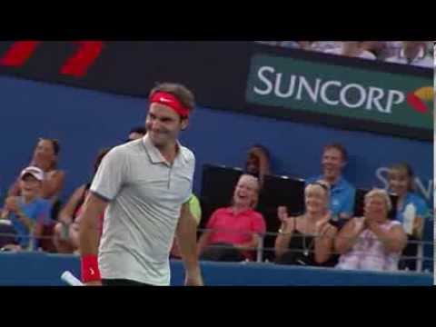 Roger Federer Freak Smash – Brisbane International 2014
