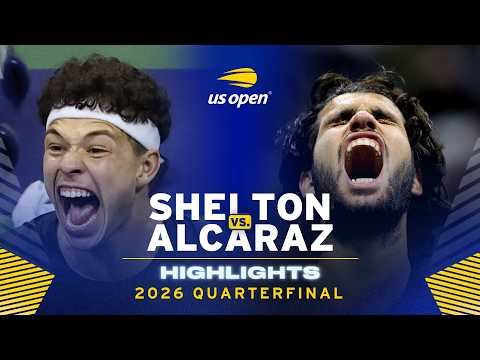 Ben Shelton vs. Carlos Alcaraz Highlights | 2026 US Open Quarterfinal